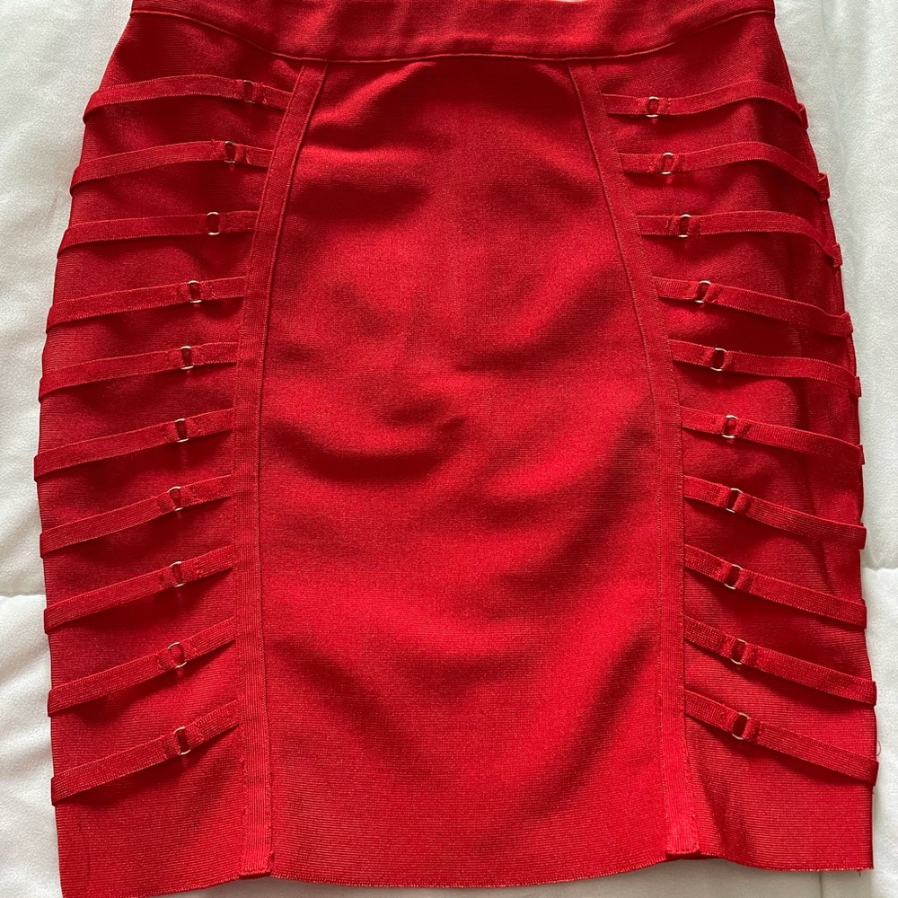Women’s Red Bandage Pencil Skirt